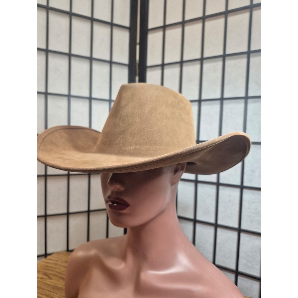 Unisex Vintage Tan Suede Cowboy